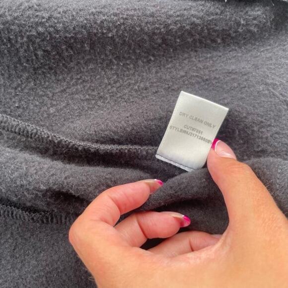 Matty M Black Knit Open Front Jacket with Faux Leather Sleeves - Picture 6 of 8